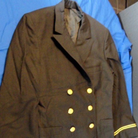 UNITED STATES NAVAL ACADEMY U.S NAVY BLACK/GOLD sz38x28 UNIFORM JACKET SV 1945